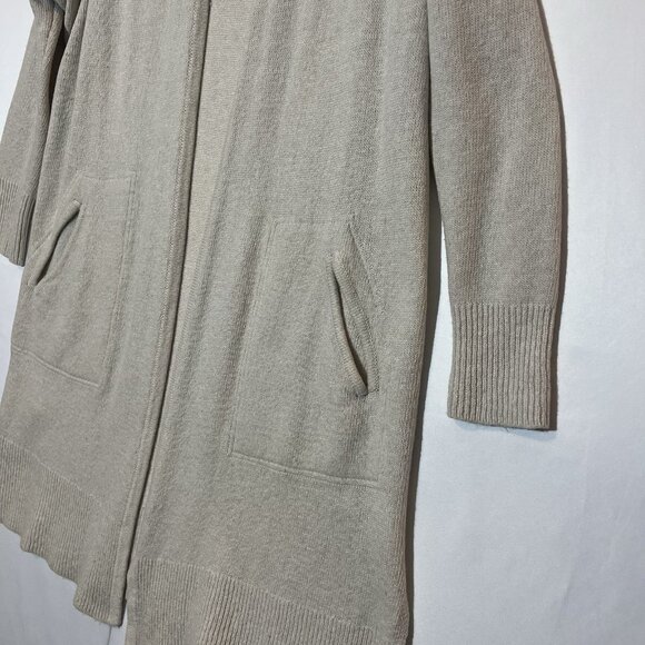 MADEWELL Women Merino Wool Alpaca Blend Knit Cardigan Open Front Beige XS Pocket - Picture 6 of 11